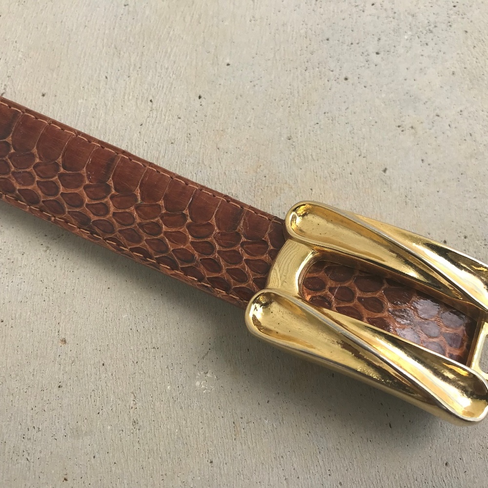 RITZ Women Belt Genuine Snake Skin Leather Ladies - Picture 6 of 8